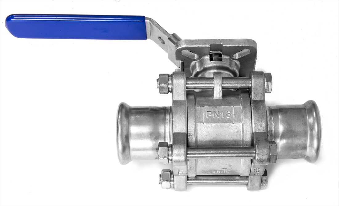 Press Fittings 3PC ball valve with Pressends NERO Pipeline